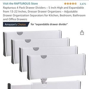 Expandable drawer dividers